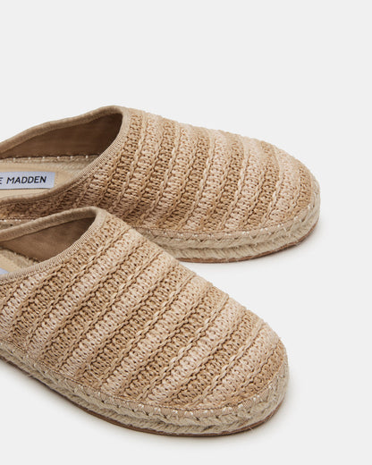 GILLIGAN Raffia Espadrille Mule Flat | Women's Flats Steve Madden RAFFIA