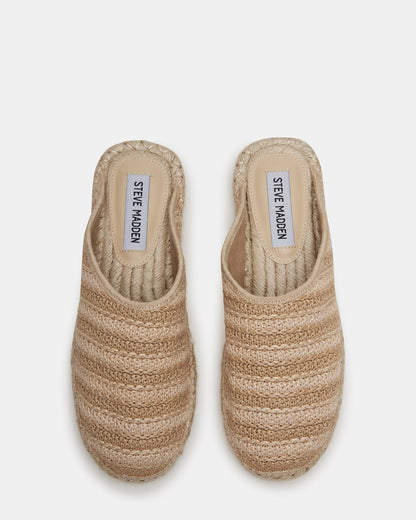 GILLIGAN Raffia Espadrille Mule Flat | Women's Flats Steve Madden RAFFIA