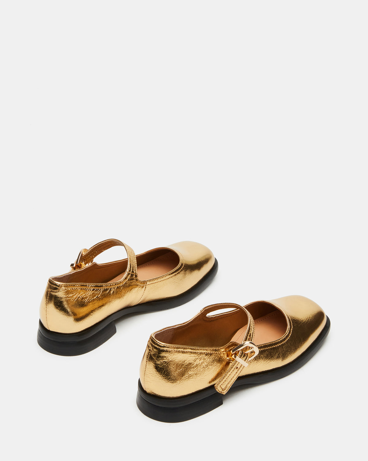 DELANCY Gold Leather Women's Mary Jane Flats Steve Madden GOLD LEATHER