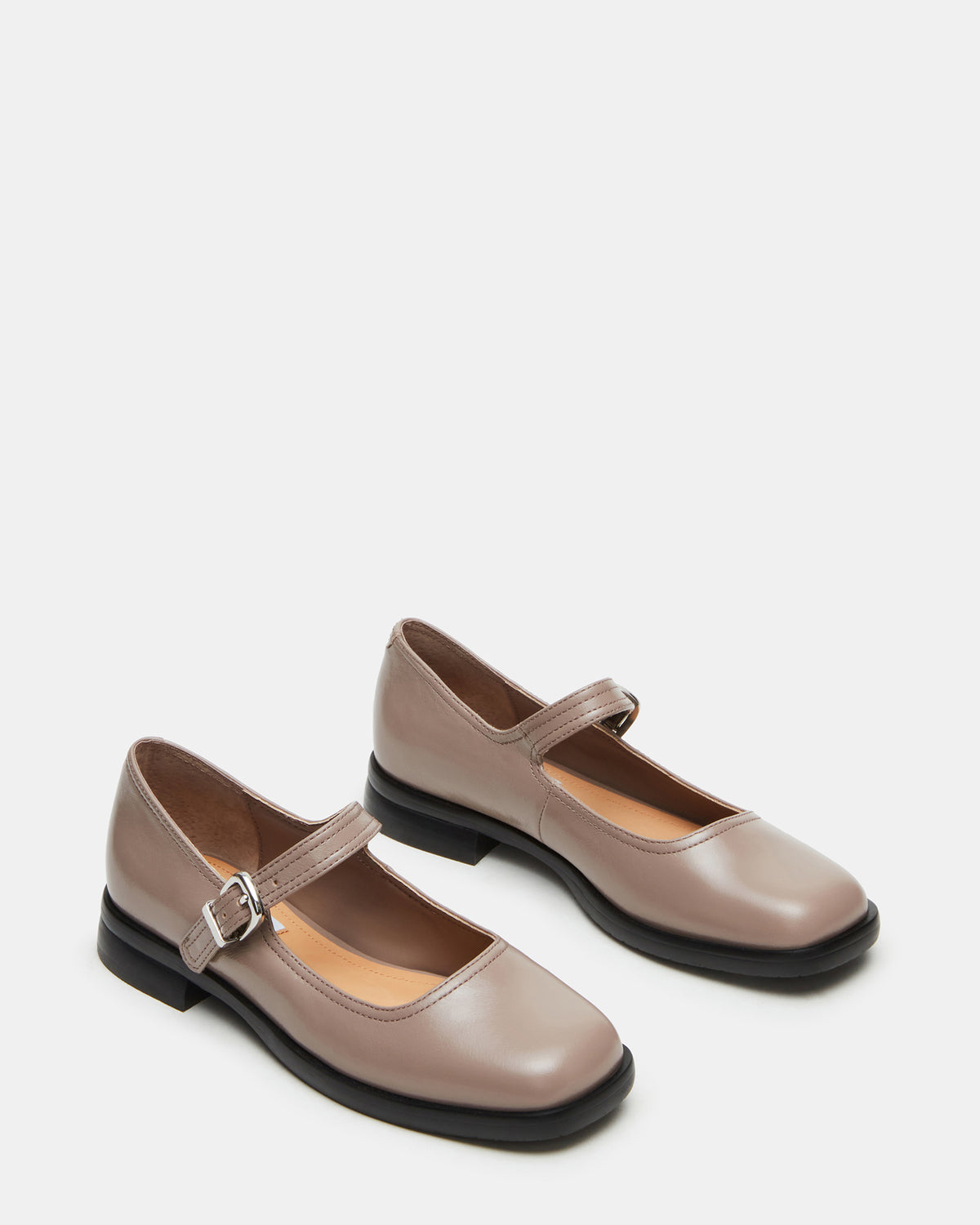 DELANCY Taupe Leather Women's Mary Jane Flats Steve Madden TAUPE LEATHER