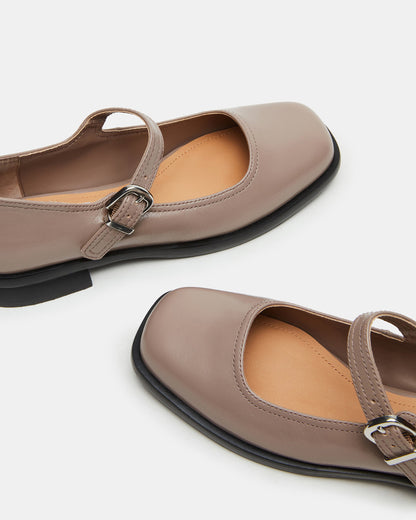 DELANCY Taupe Leather Women's Mary Jane Flats Steve Madden TAUPE LEATHER