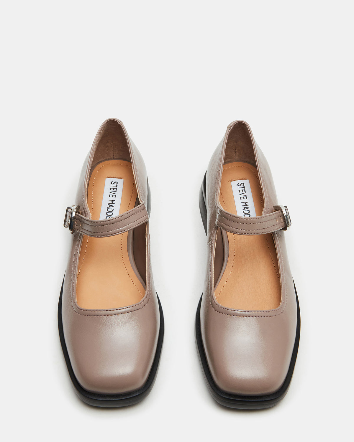 DELANCY Taupe Leather Women's Mary Jane Flats Steve Madden TAUPE LEATHER