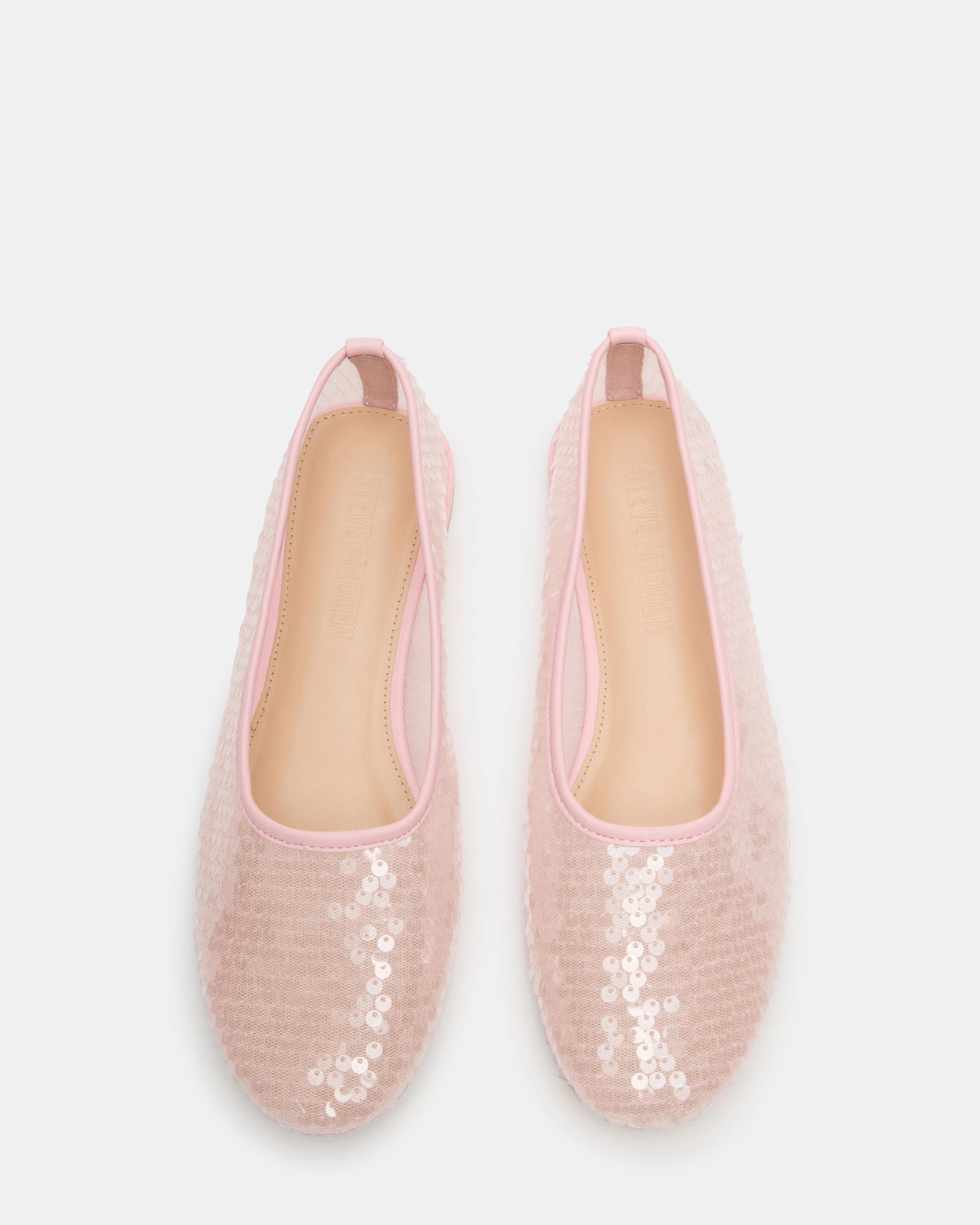 GARCELLE Pink Sequin Women's Ballet Flats Steve Madden PINK