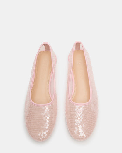 GARCELLE Pink Sequin Women's Ballet Flats Steve Madden PINK