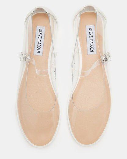 VINETTA Clear Mary Jane Ballet Flat | Women's Flats Steve Madden CLEAR