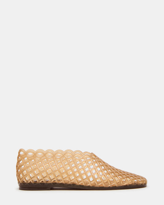 GROVE Tan Square-Toe Jelly Women's Flat Steve Madden TAN