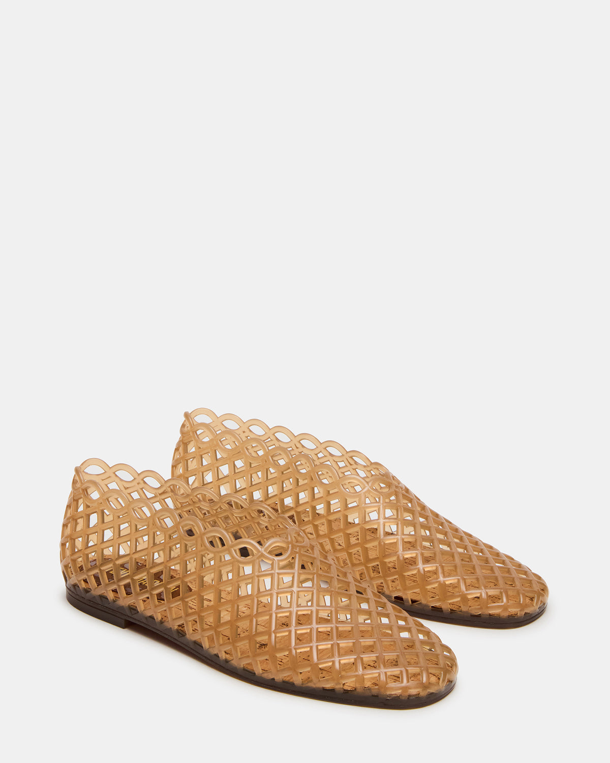GROVE Tan Square-Toe Jelly Women's Flat Steve Madden TAN