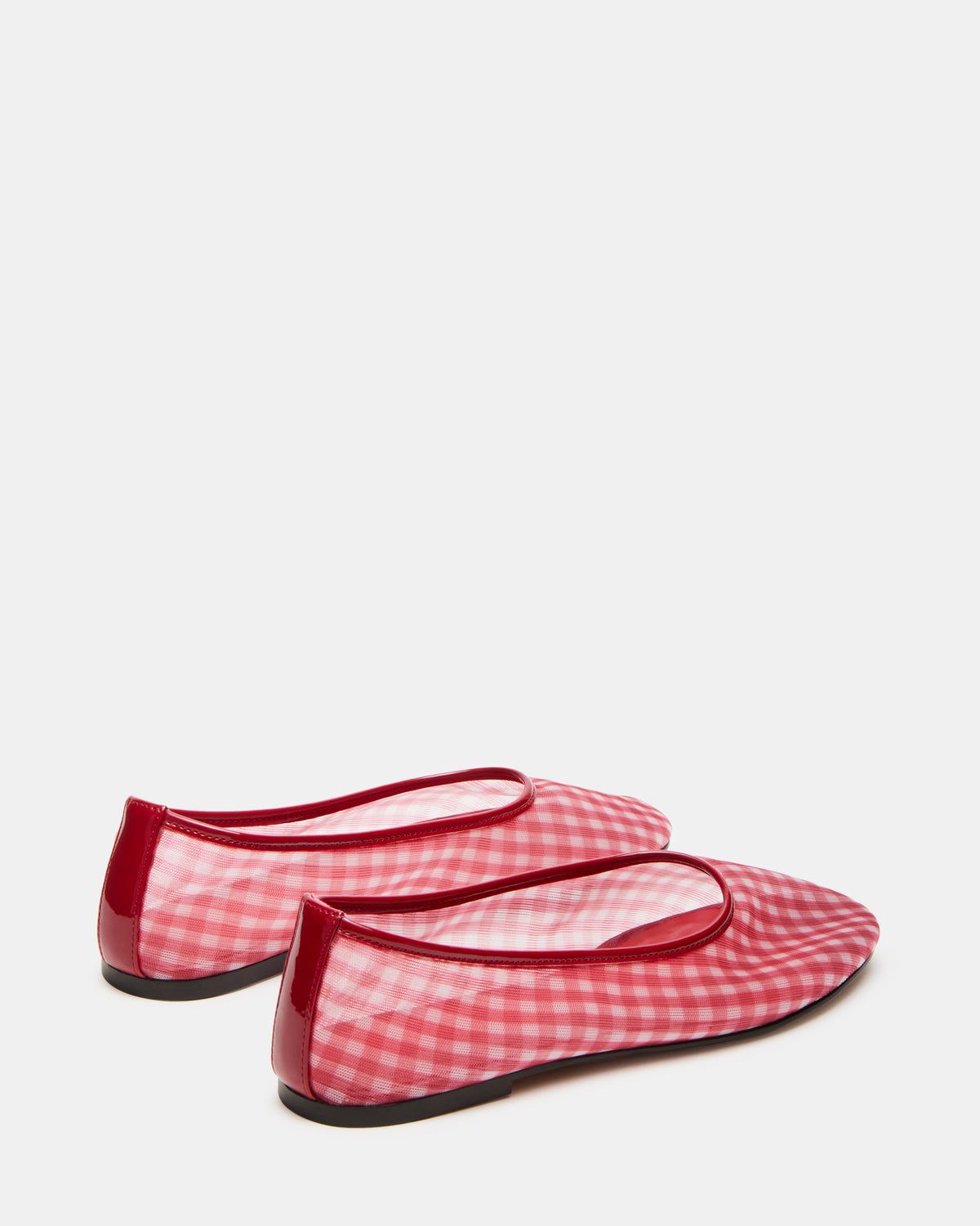 MEADOW Red Gingham Mesh Women's Ballet Flats Steve Madden RED GINGHAM
