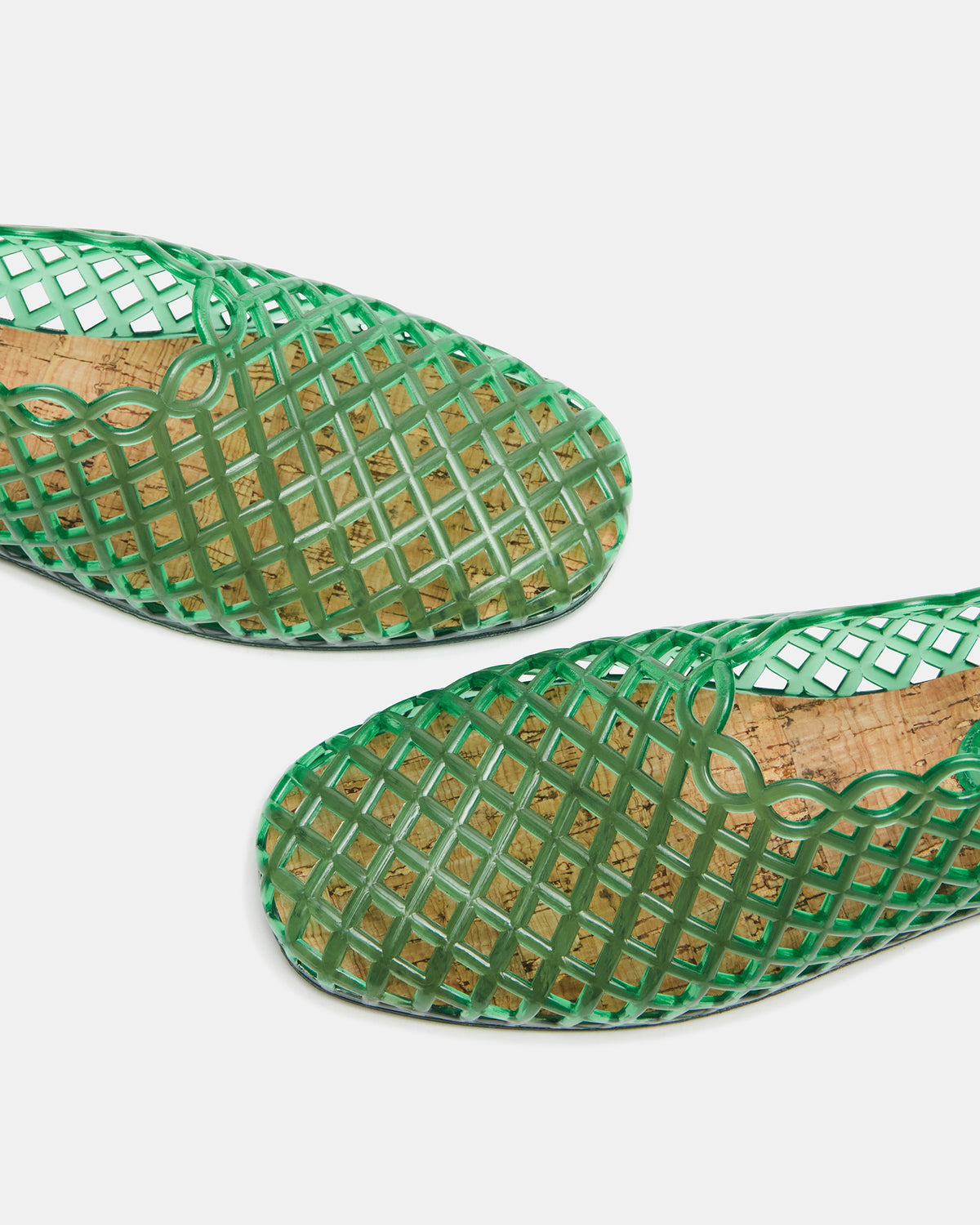 GROVE Green Square-Toe Jelly Women's Flat Steve Madden GREEN