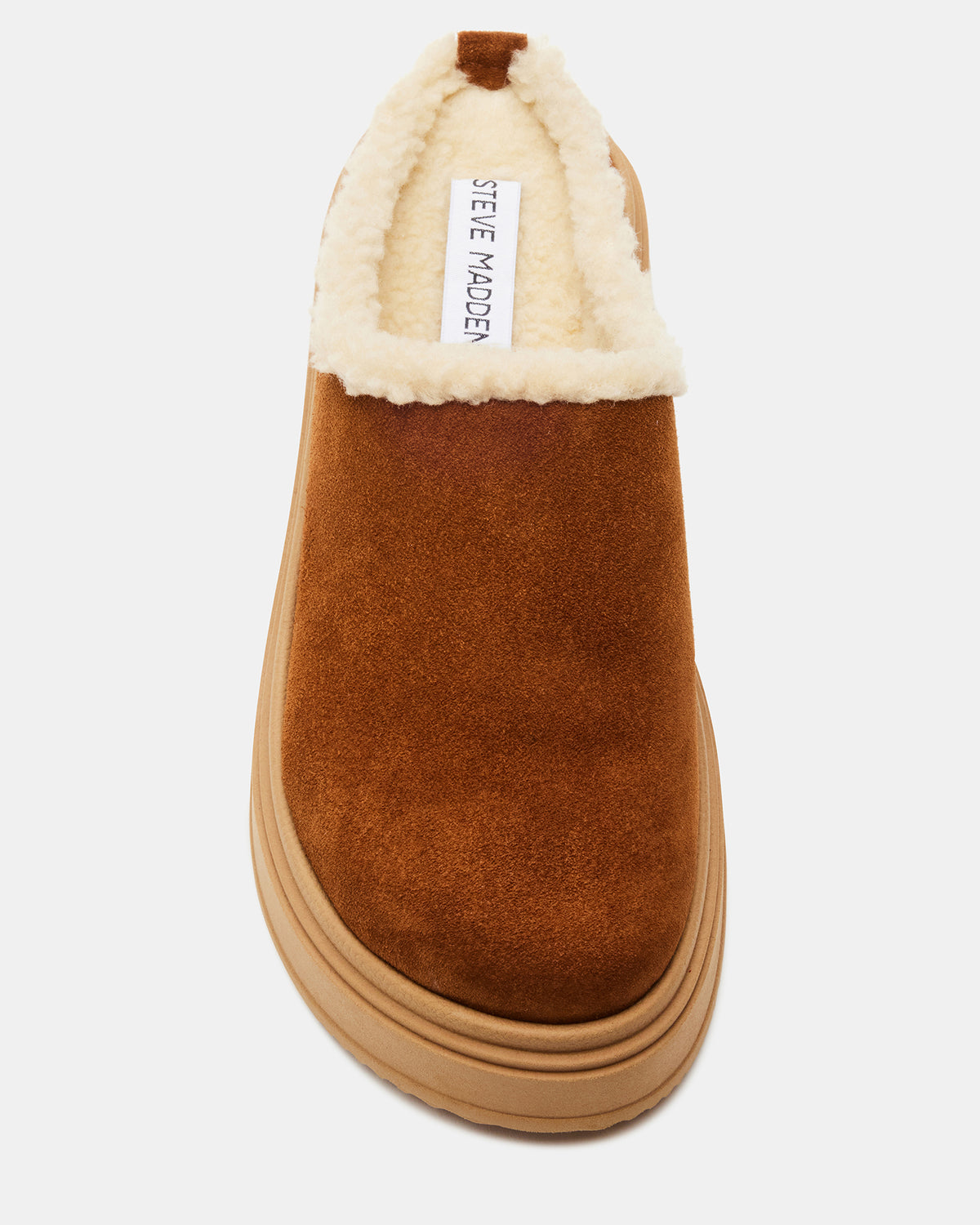 SMORES Tan Suede Faux Fur Slip-On | Women's Flats Steve Madden TAN SUEDE