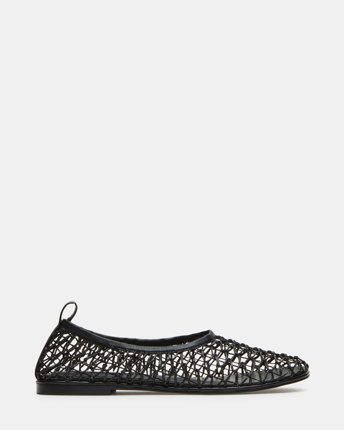 AMBROSIA Black Women's Net Caged Ballet Flat Steve Madden BLACK