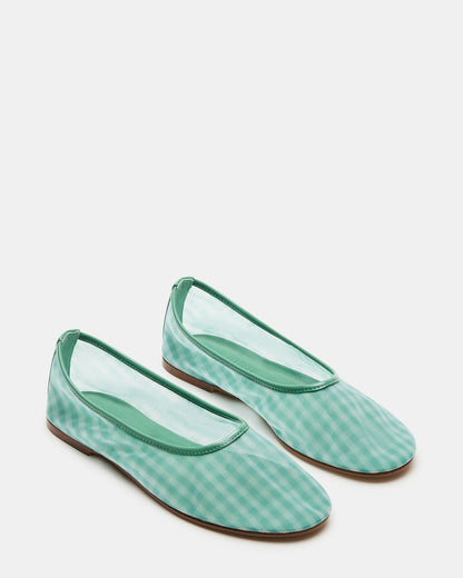 MEADOW Green Multi Mesh Women's Ballet Flats Steve Madden GREEN MULTI