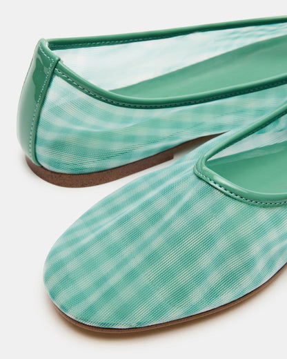 MEADOW Green Multi Mesh Women's Ballet Flats Steve Madden GREEN MULTI