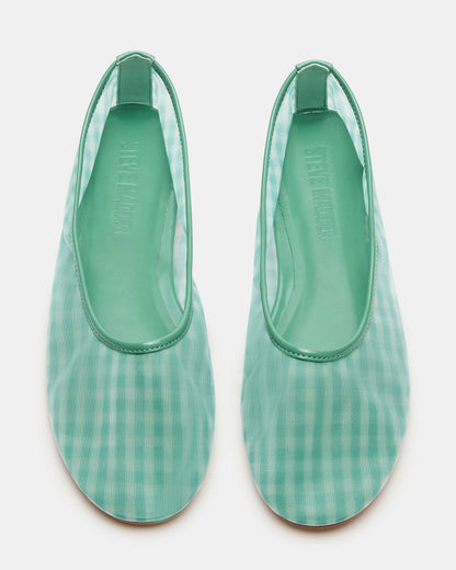 MEADOW Green Multi Mesh Women's Ballet Flats Steve Madden GREEN MULTI