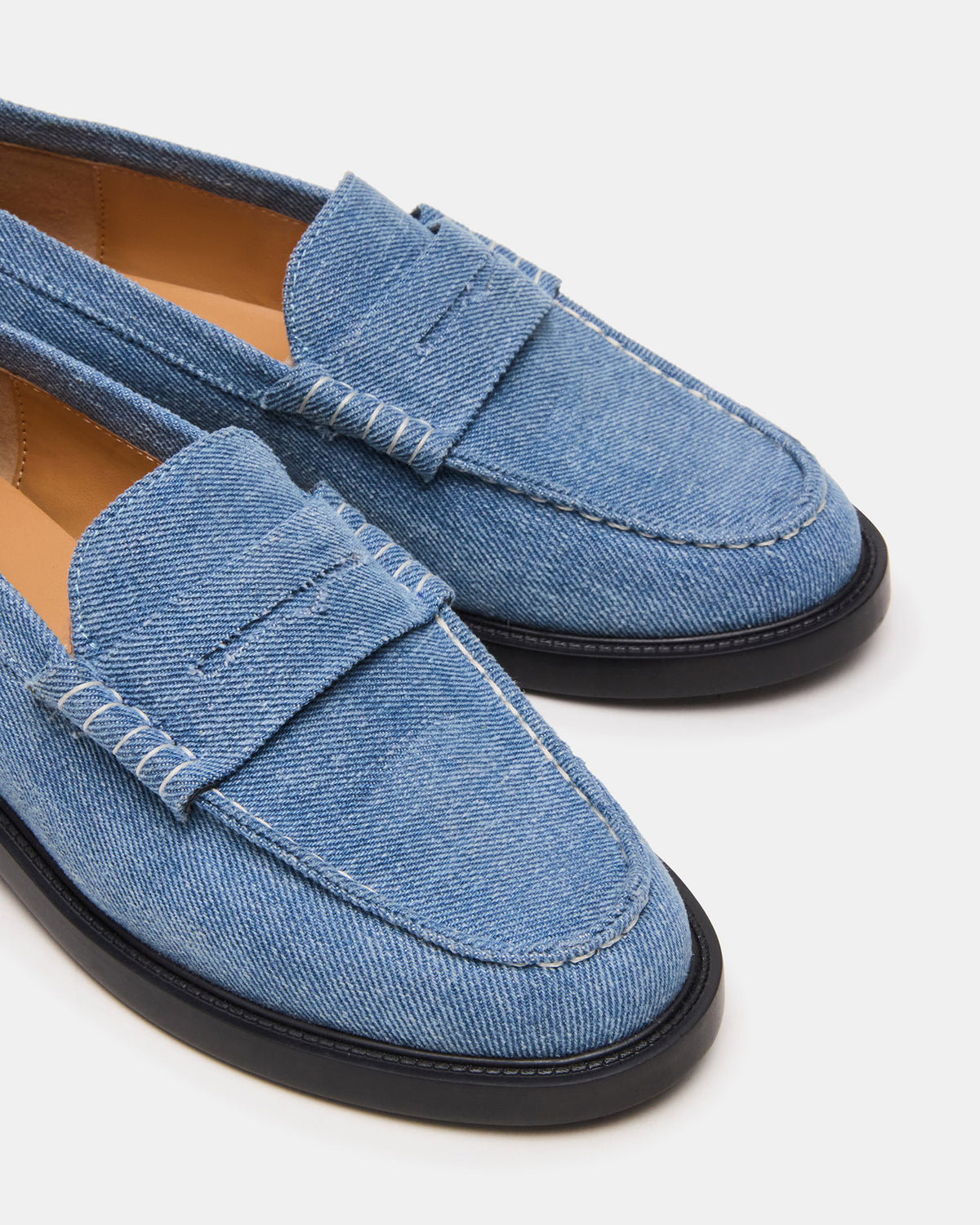 MADISON Denim Fabric Women's Penny Loafer Steve Madden DENIM FABRIC