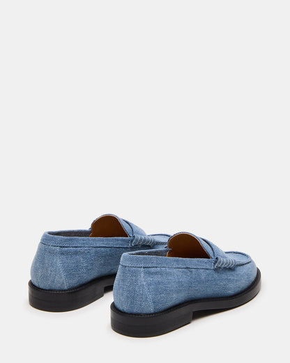 MADISON Denim Fabric Women's Penny Loafer Steve Madden DENIM FABRIC