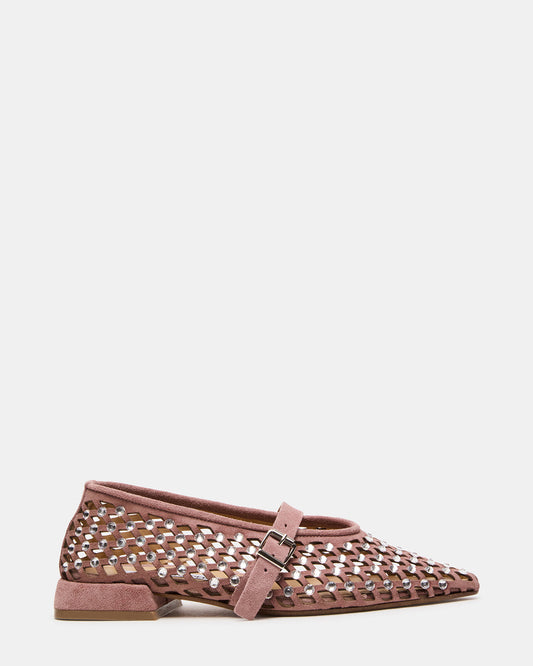 NICO Blush Suede Women's Pointed-Toe Mary Jane Flat Steve Madden BLUSH SUEDE