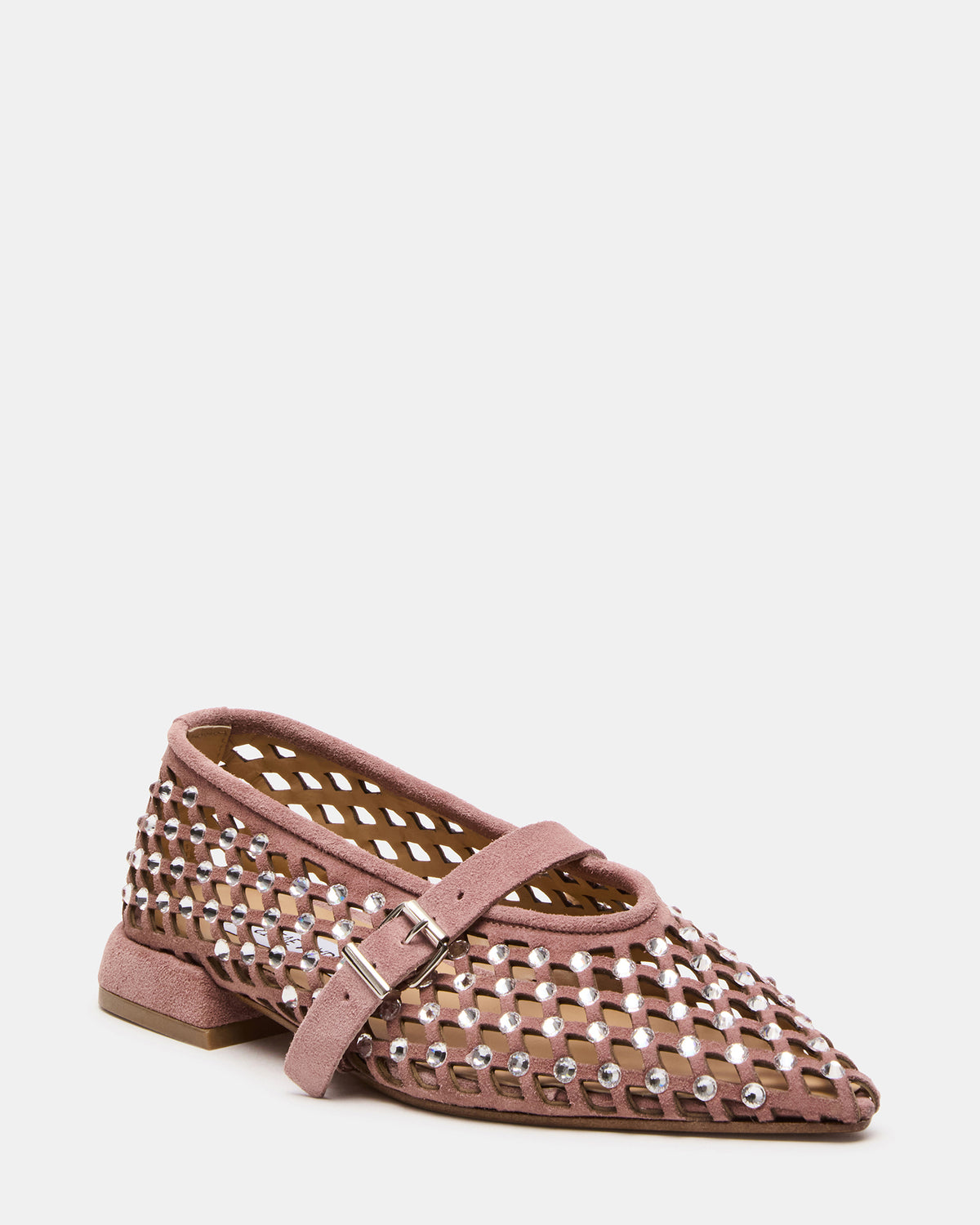 NICO Blush Suede Women's Pointed-Toe Mary Jane Flat Steve Madden BLUSH SUEDE