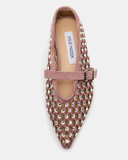 NICO Blush Suede Women's Pointed-Toe Mary Jane Flat Steve Madden BLUSH SUEDE