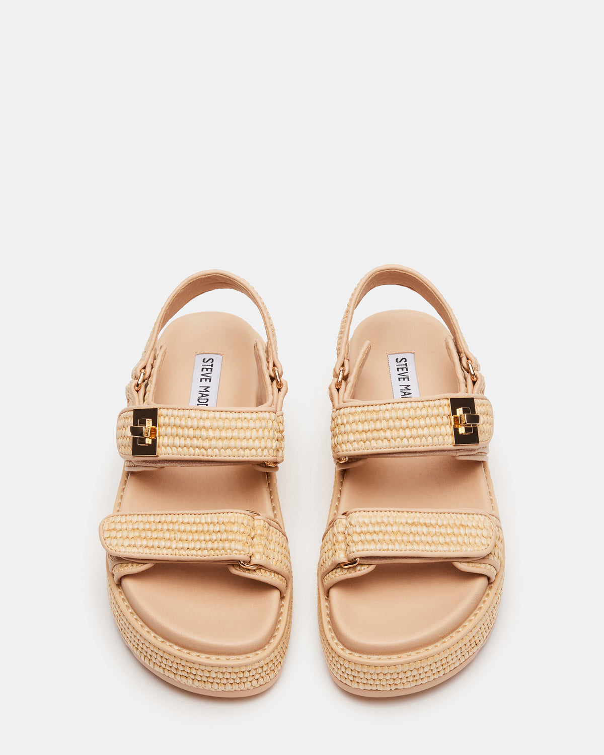 BIGMONA Natural Raffia Leather Women's Platform Sandal Steve Madden NATURAL RAFFIA