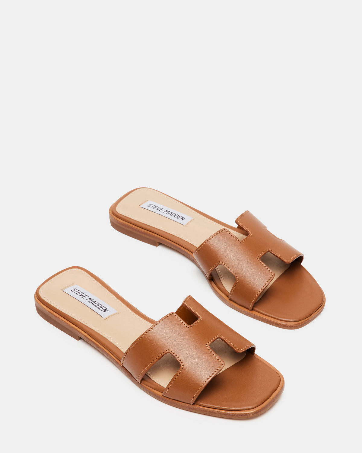 HADYN Cognac Leather Sandal | Women's Designer Sandals Steve Madden COGNAC LEATHER