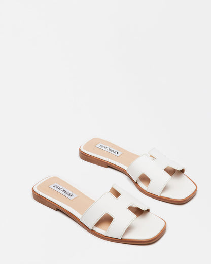 HADYN White Leather Sandal | Women's Designer Sandals Steve Madden WHITE LEATHER