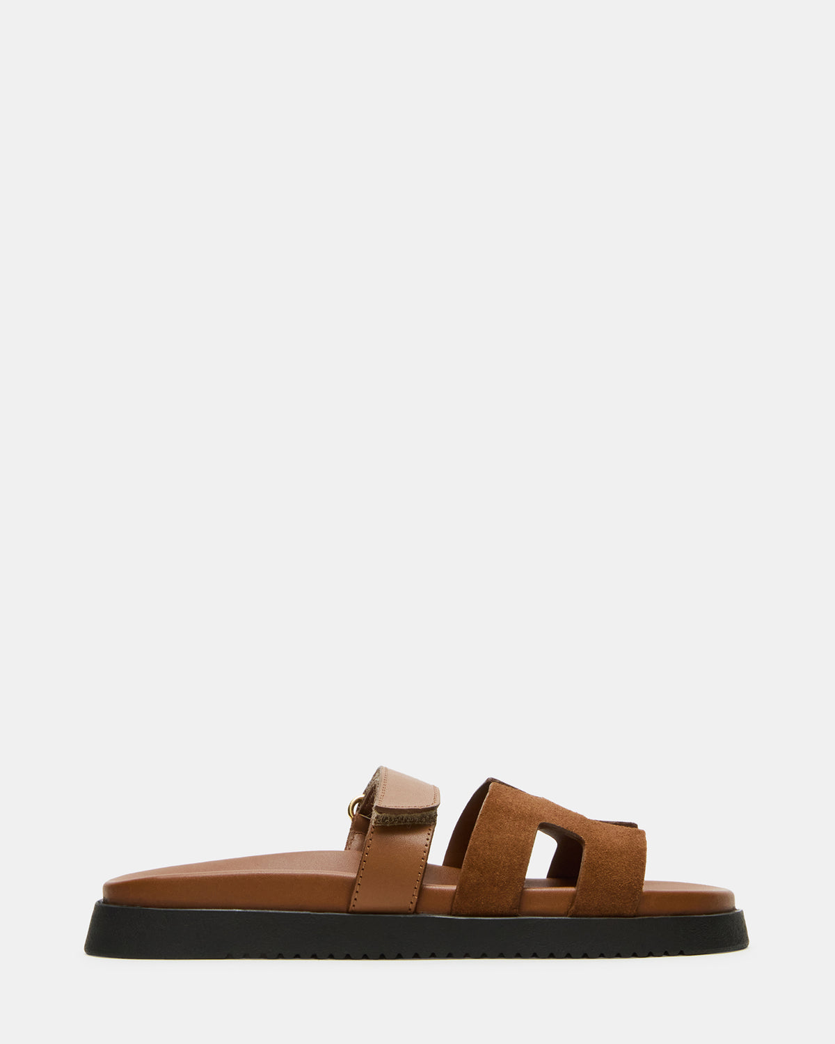 MAYVEN Camel Suede Flatform Slide Women's Sandal Steve Madden CAMEL SUEDE