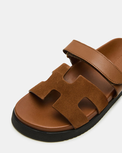 MAYVEN Camel Suede Flatform Slide Women's Sandal Steve Madden CAMEL SUEDE