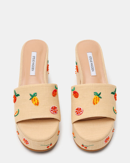 TRIPPY Embellished Fruit Multi Platform Mule Women's Sandal Steve Madden FRUIT MULTI