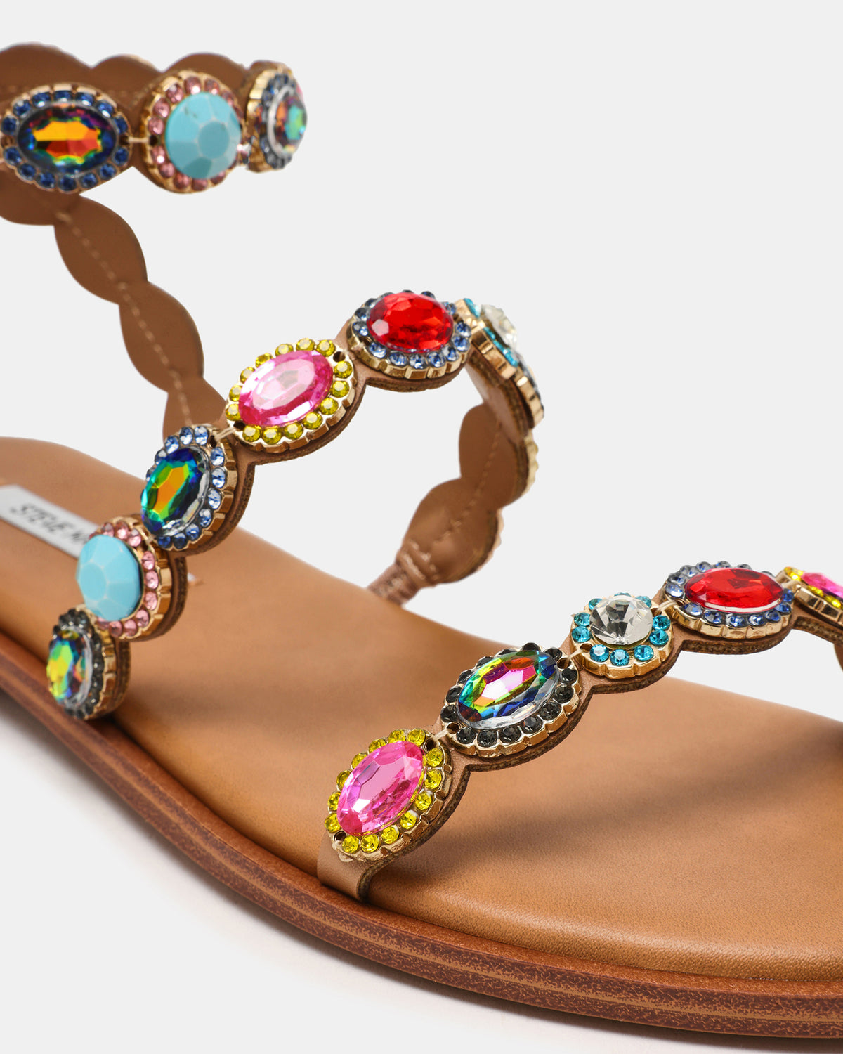 TAWNIE Bright Multi Stone Strappy Ankle Strap Women's Sandal Steve Madden BRIGHT MULTI