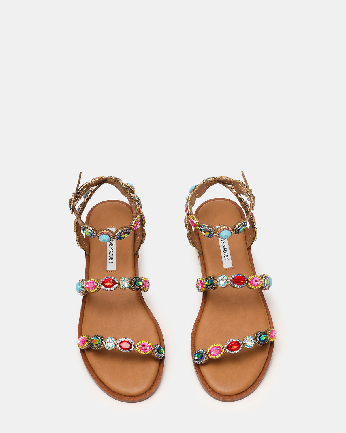 TAWNIE Bright Multi Stone Strappy Ankle Strap Women's Sandal Steve Madden BRIGHT MULTI