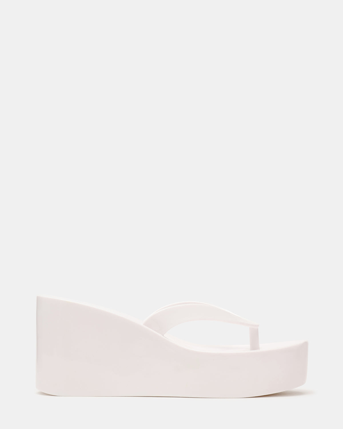 JELLA White Thong Wedge Women's Platform Sandal Steve Madden WHITE