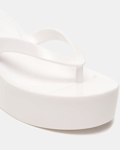 JELLA White Thong Wedge Women's Platform Sandal Steve Madden WHITE