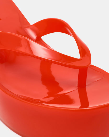 JELLA Red Thong Wedge Women's Platform Sandal Steve Madden RED