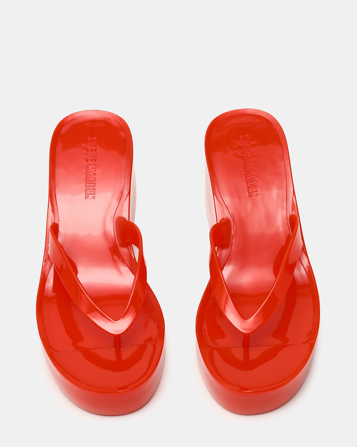 JELLA Red Thong Wedge Women's Platform Sandal Steve Madden RED
