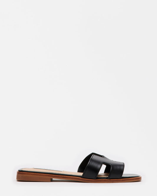 HADYN Black Leather Sandal | Women's Designer Sandals Steve Madden BLACK LEATHER
