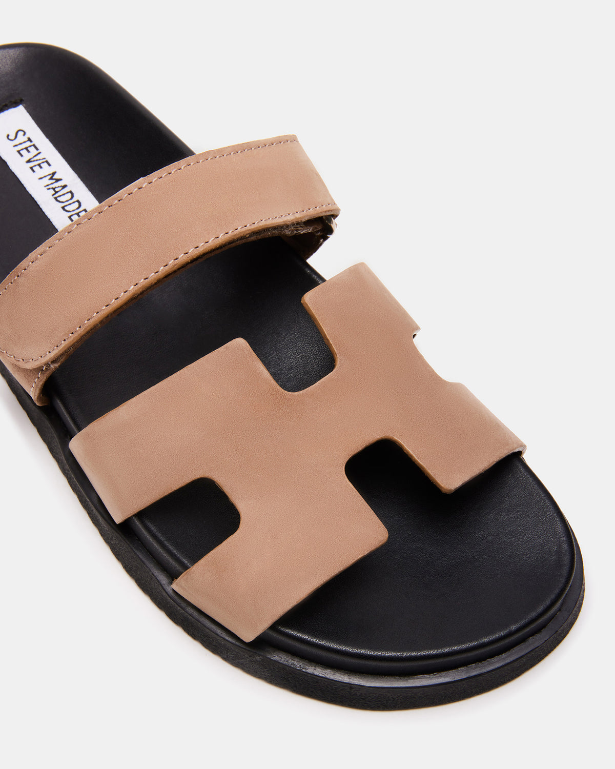 MAYVEN Tan Nubuck Flatform Slide Women's Sandal Steve Madden TAN NUBUCK