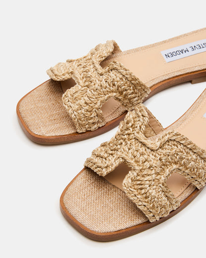 HADYN Crochet Raffia Women's Designer Sandal Steve Madden RAFFIA