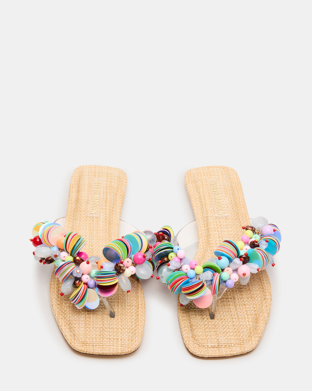 TRELLA Multi Beads Square-Toe Thong Women's Sandal Steve Madden MULTI