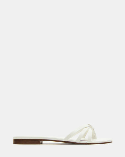 CALISSI White Leather Strappy Women's Slide Sandal Steve Madden WHITE LEATHER