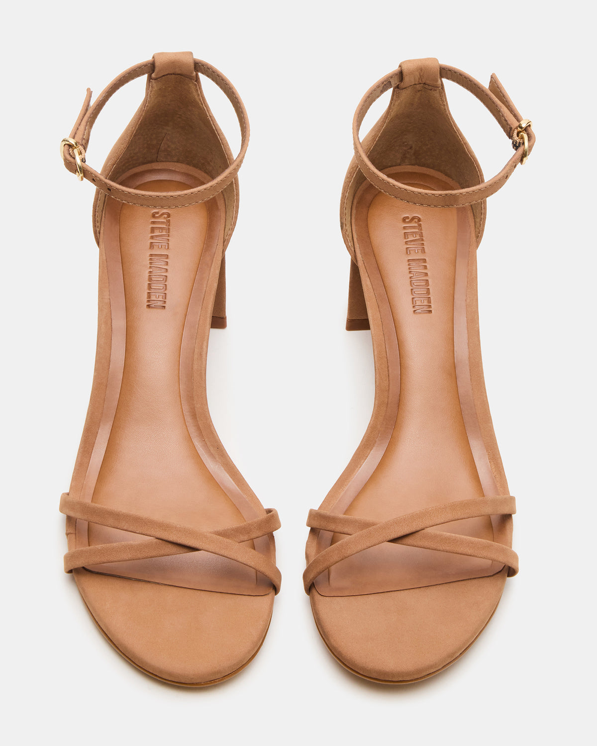 RAE Tan Nubuck Strappy Block Heel Women's Sandal Steve Madden TAN NUBUCK