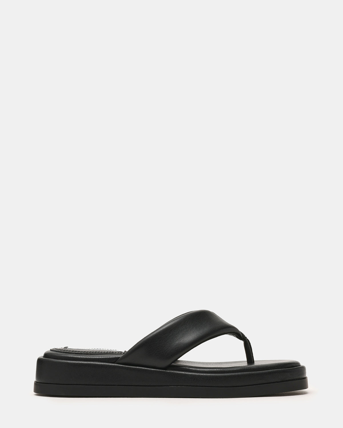 BELLA Black Thong Square-Toe Platform Women's Sandal Steve Madden BLACK