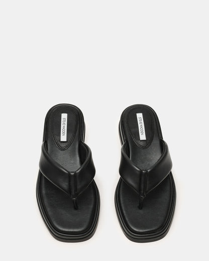 BELLA Black Thong Square-Toe Platform Women's Sandal Steve Madden BLACK