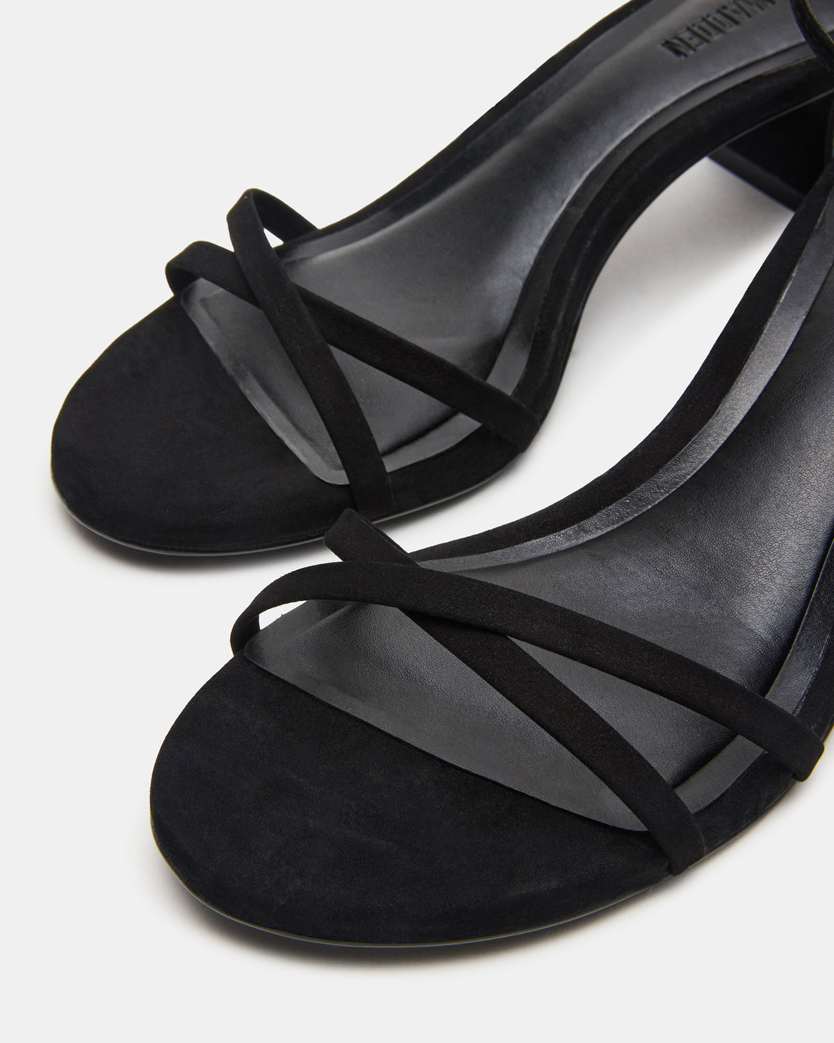 RAE Black Nubuck Strappy Block Heel Women's Sandal Steve Madden BLACK NUBUCK