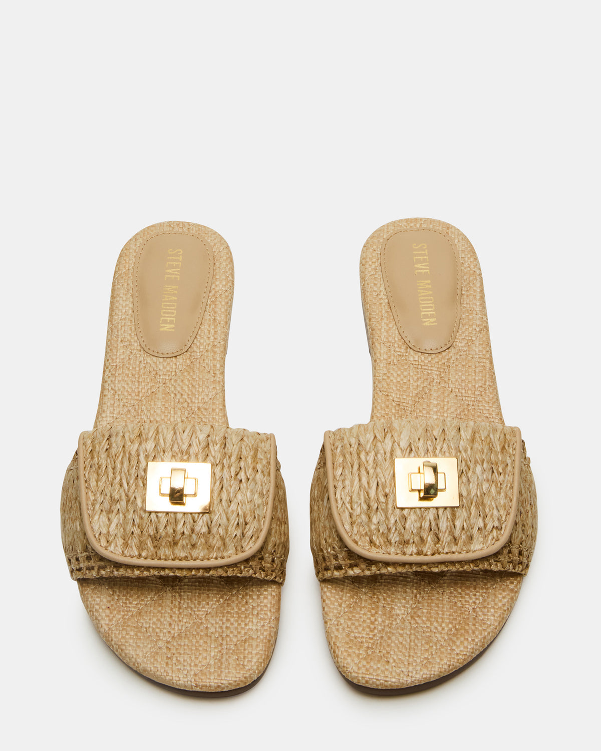 MORELAND Natural Raffia Slide Women's Sandal Steve Madden NATURAL RAFFIA