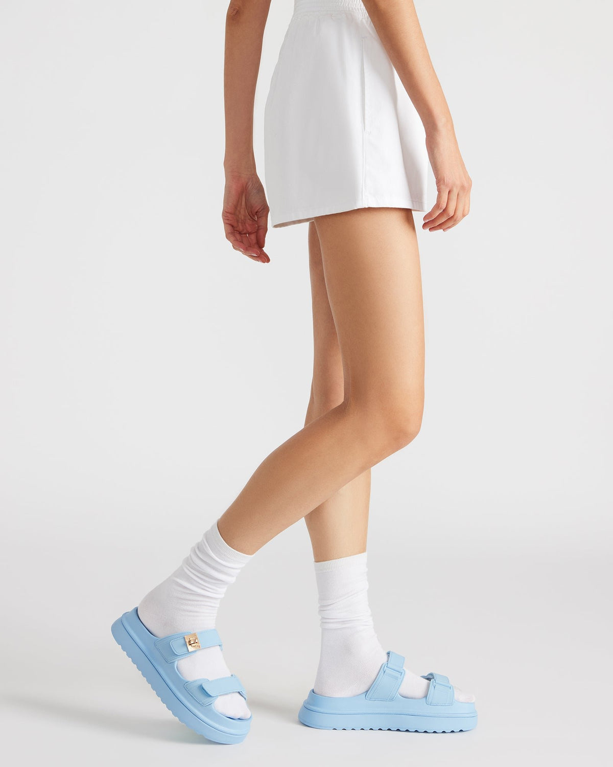 BIGSCHMONA JELLY Light Blue Women's Platform Slide Sandal Steve Madden LIGHT BLUE