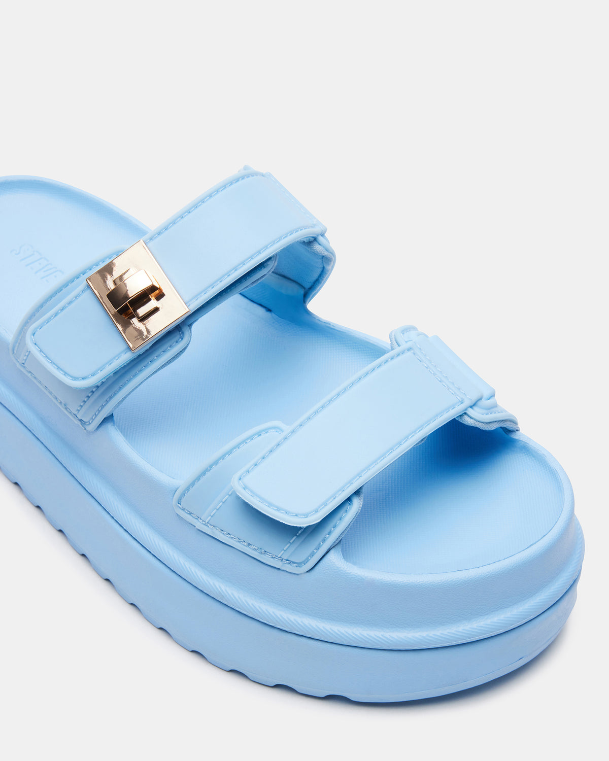BIGSCHMONA JELLY Light Blue Women's Platform Slide Sandal Steve Madden LIGHT BLUE