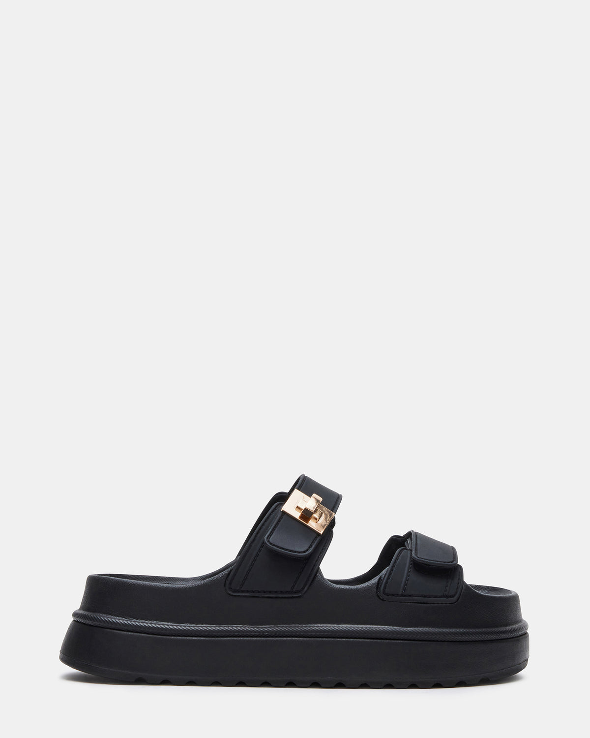 BIGSCHMONA JELLY Black Women's Platform Slide Sandal Steve Madden BLACK
