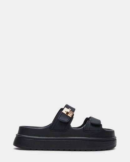 BIGSCHMONA JELLY Black Women's Platform Slide Sandal Steve Madden BLACK