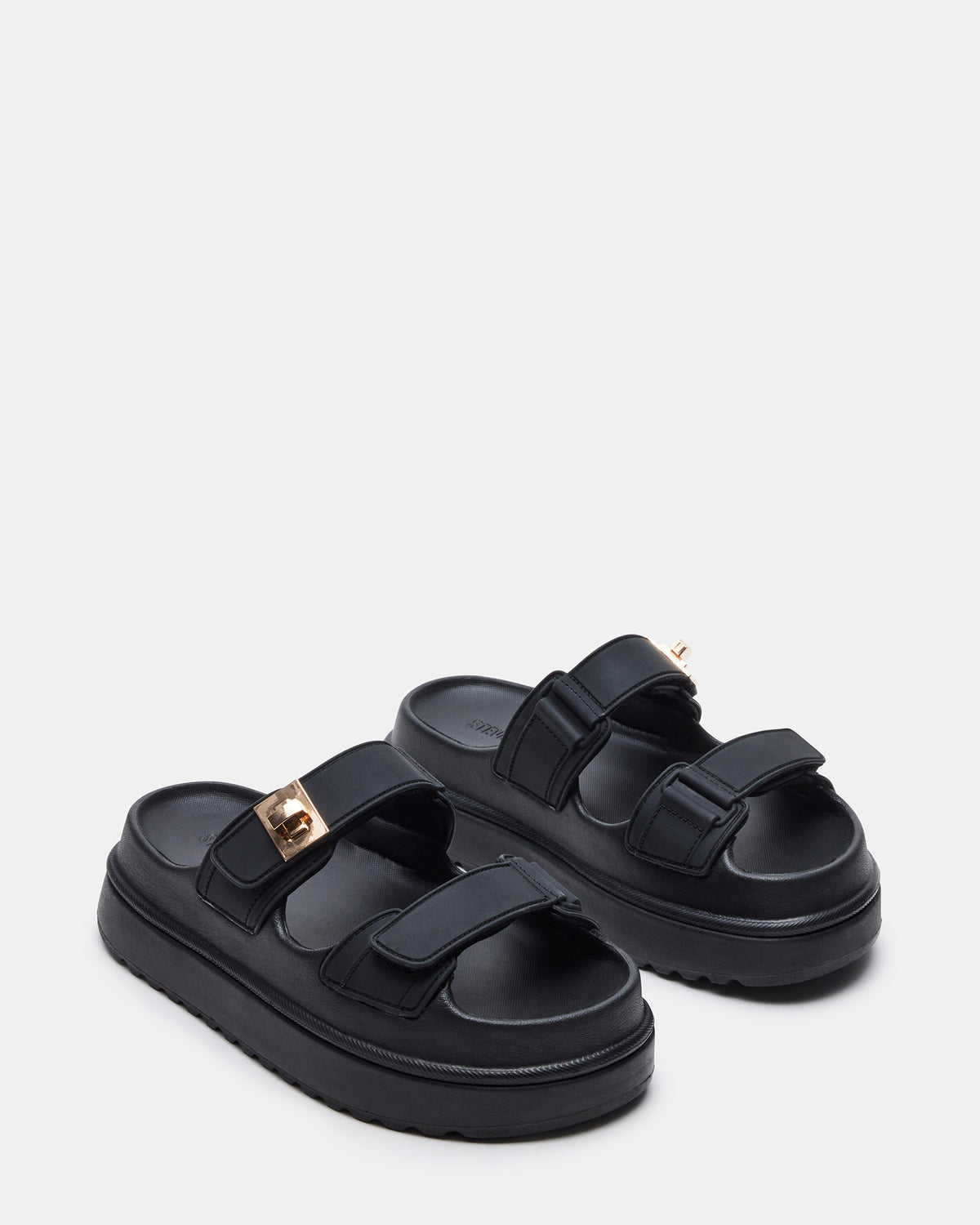 BIGSCHMONA JELLY Black Women's Platform Slide Sandal Steve Madden BLACK